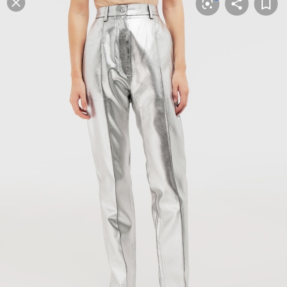 mm6 silver pants